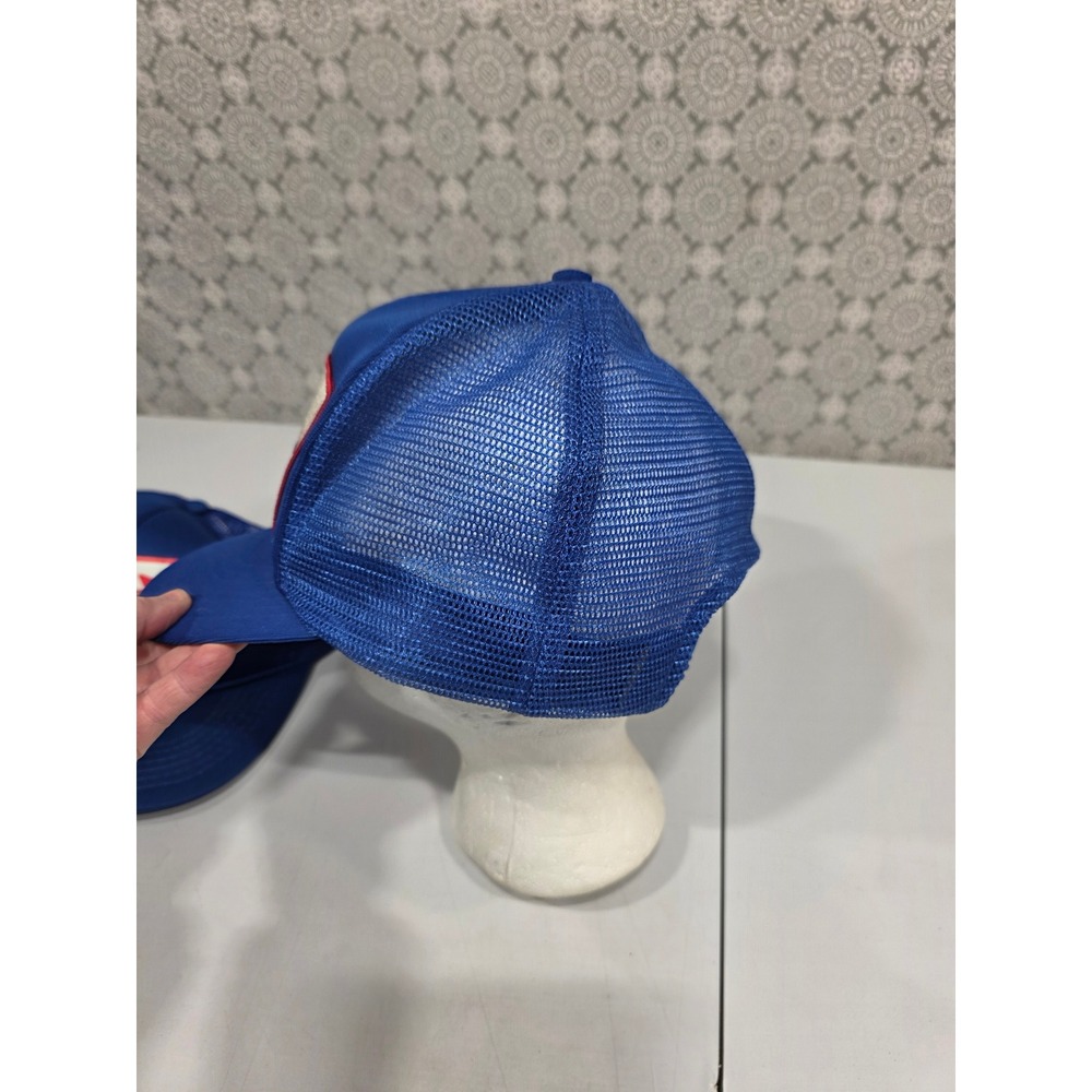Two Vintage Air Force Trucker Hats Royal Blue Mesh One Size - Picture 3 of 14
